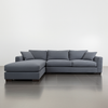 Oneil Fabric Left Hand Facing - Condo Sectional Slate