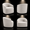 Sylvie Fabric Accent Chair Light Grey