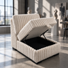 Cabo Fabric Armless Chair with Storage