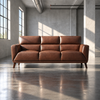 Jake Genuine Leather Sofa Brandy