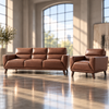 Jake Genuine Leather Sofa Brandy