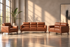Jake Genuine Leather Sofa Brandy