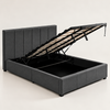 Metro Double Pull Up Storage Bed Grey
