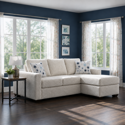 Ledron Fabric Reversible Sectional Queen Sofa Bed