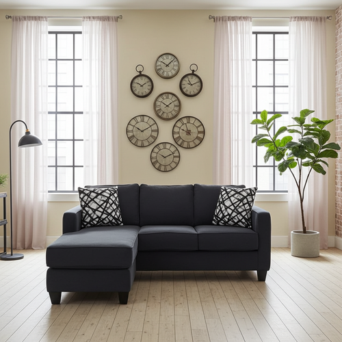 Planet Fabric Reversible Sectional