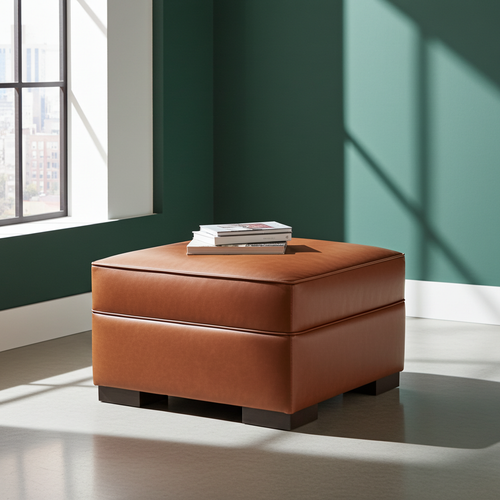 Nordel Genuine Leather Ottoman Saddle Nordel Genuine Leather Ottoman Saddle