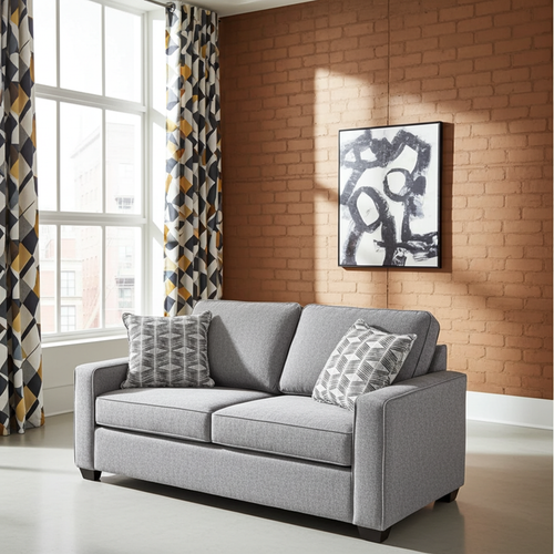 Nordel Fabric Condo Sofa Hindman Grey Nordel Fabric Condo Sofa Hindman Grey