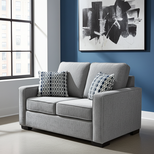 Nordel Fabric Twin Sofa Bed  Hindman Grey Nordel Fabric Twin Sofa Bed  Hindman Grey