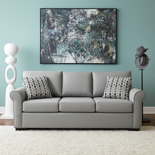 Flash Fabric Queen Sofa Bed Grey