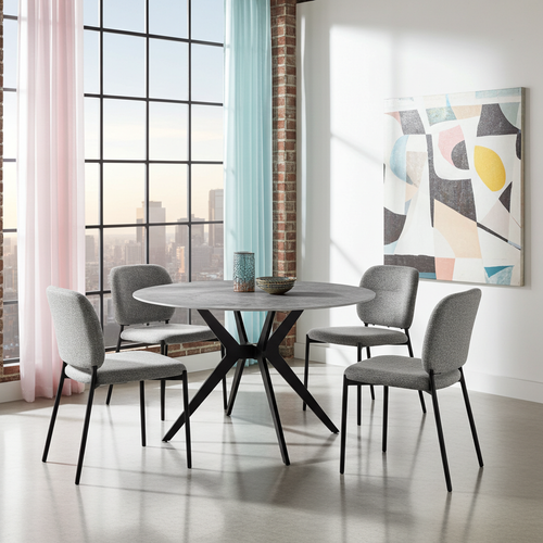 Lilly 5 Piece Dining Set Grey