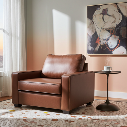 Nordel Genuine Leather Chair Saddle