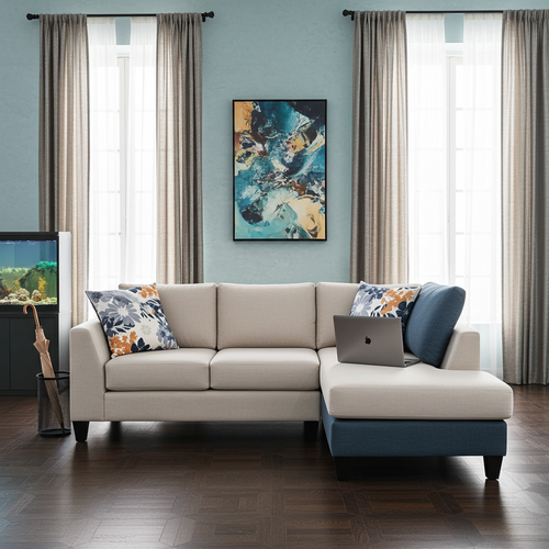 Lisa Fabric RHF Sectional