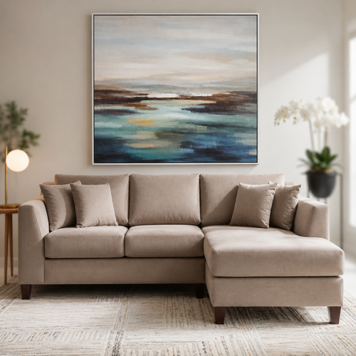 Lisa Fabric RHF Condo Sectional