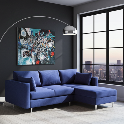 Saint Fabric Sofa with Reversible Chaise