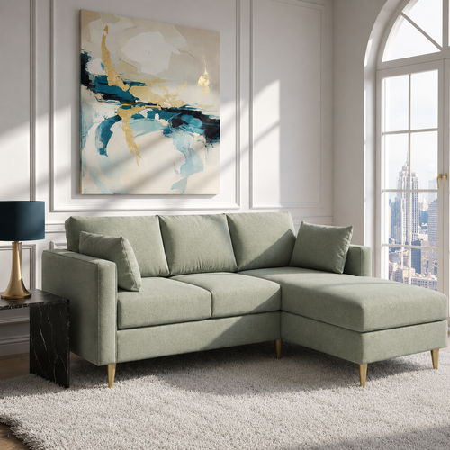 Saint Fabric Sofa with Reversible Chaise