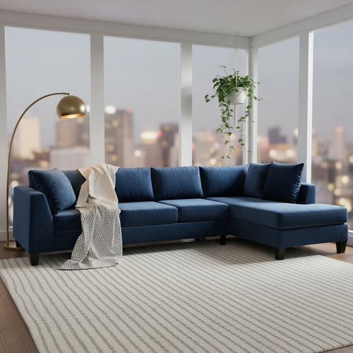 Lisa Fabric RHF Sofa Sectional