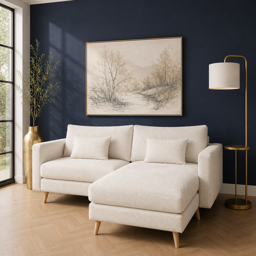 Saint Fabric RHF Condo Sectional