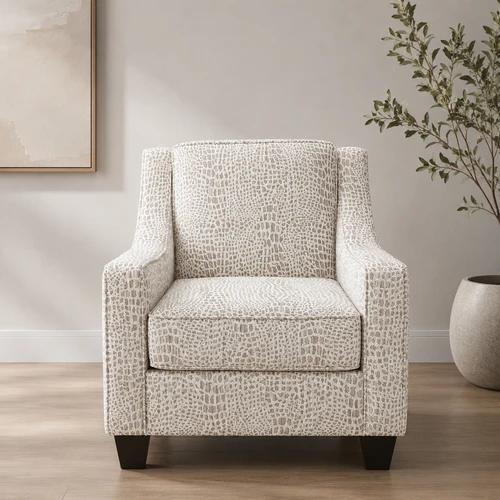 Natalie Fabric Accent Chair Ivory