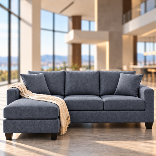 Arora Fabric Reversible Sectional Sofa Bed
