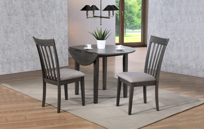 Delfini Drop Leaf Dinette Table Grey