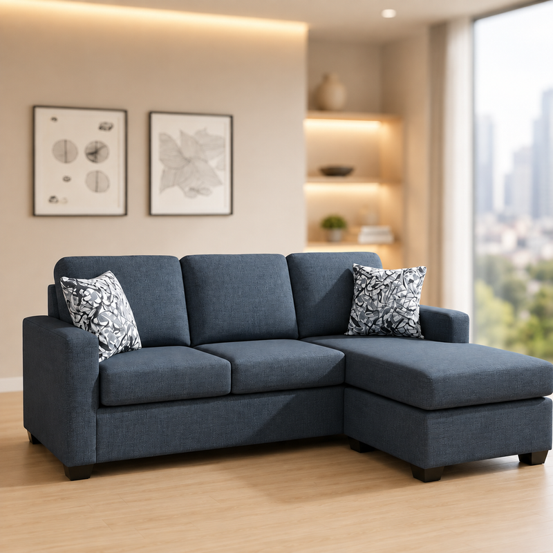 Ledron Fabric Reversible Sectional