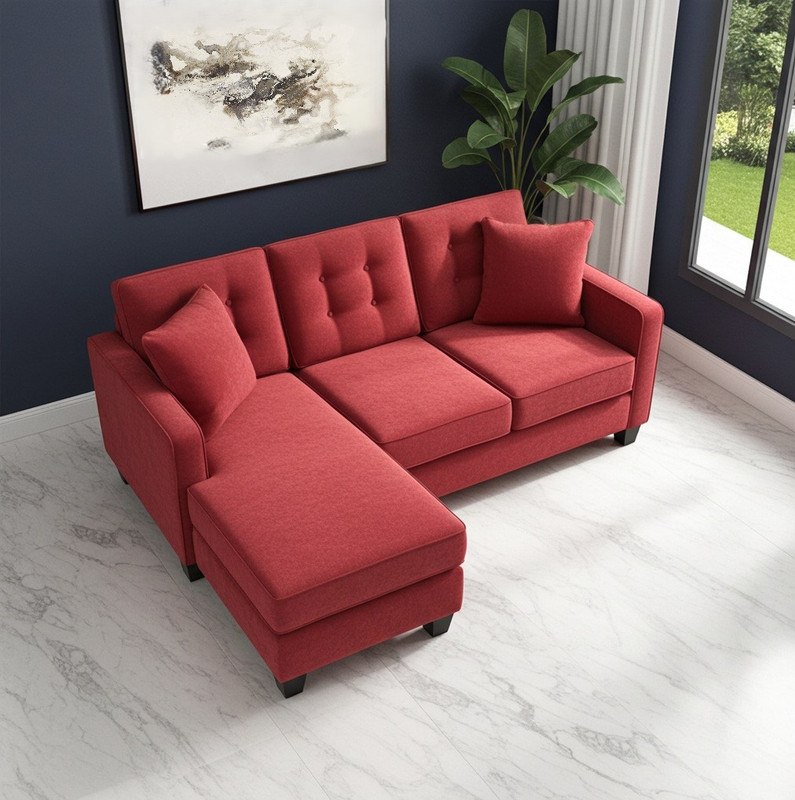 Yale Fabric Reversible Sectional Queen Sofa Bed