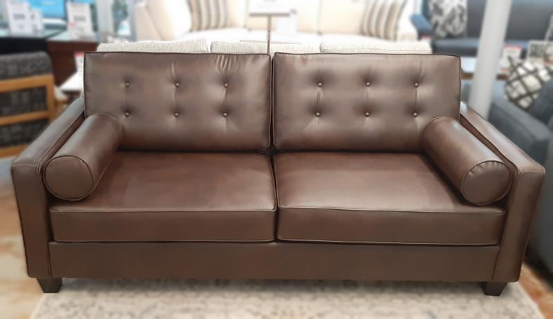 Yale Leather Look Sofa