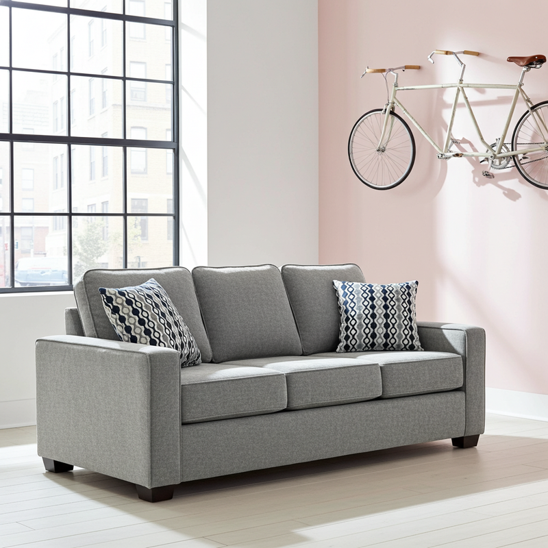 Nordel Fabric Sofa Hindman Grey