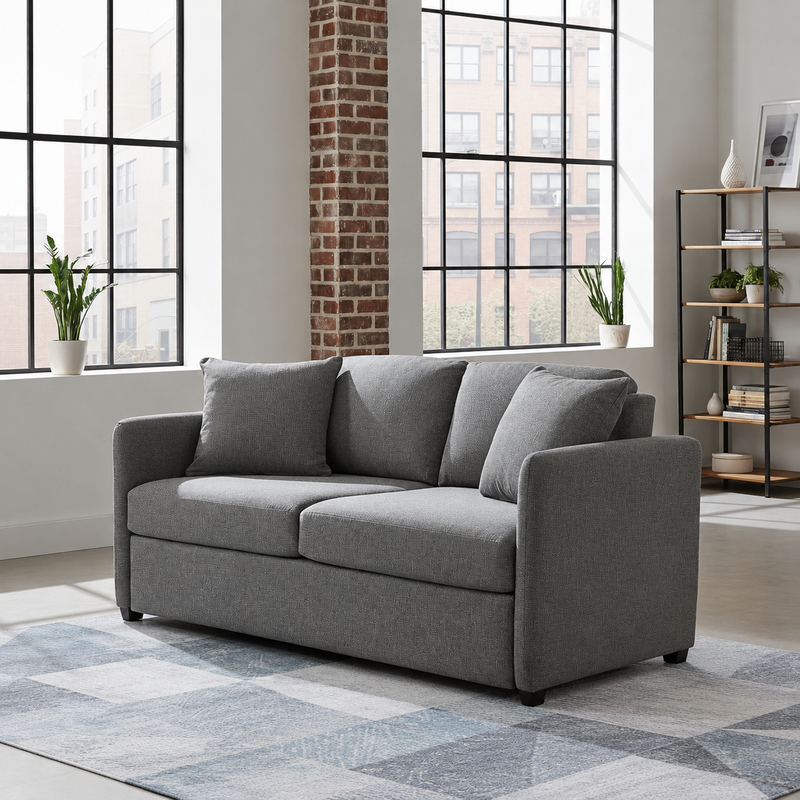 Bryce Double Sofa Bed Charcoal