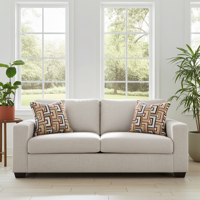 Avi Fabric Sofa Stone