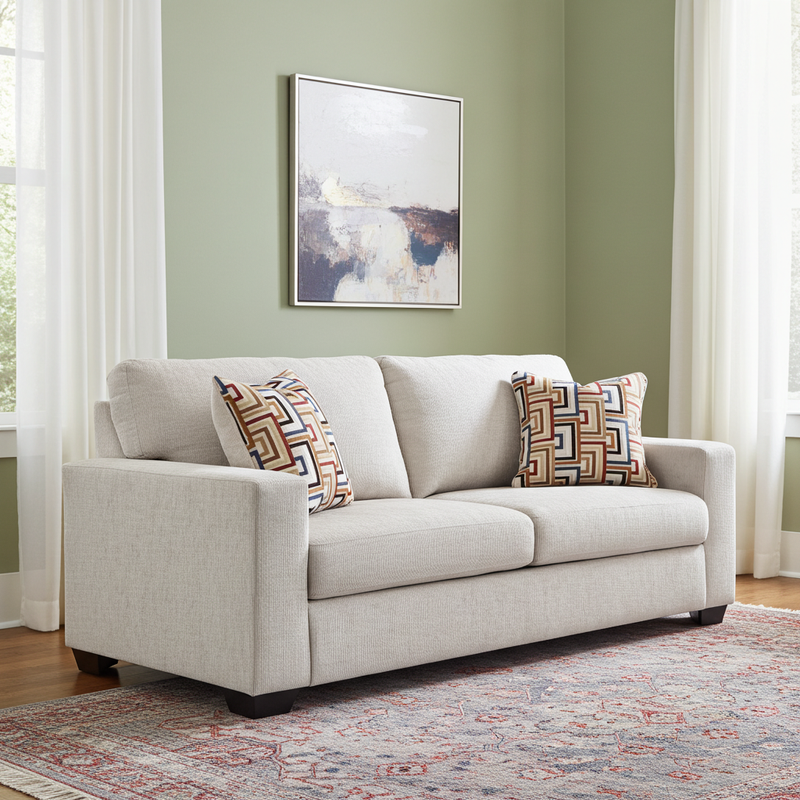 Avi Fabric Sofa Stone
