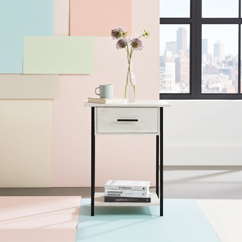 Bonnie Accent Table Washed Oak
