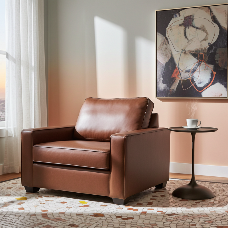 Nordel Genuine Leather Chair Saddle