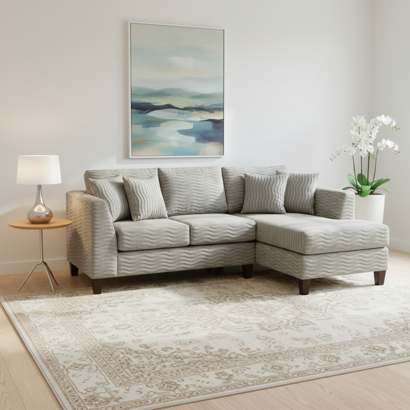 Lisa Fabric RHF Condo Sectional