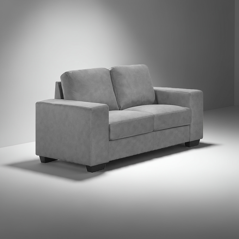Lacey Fabric Loveseat Grey