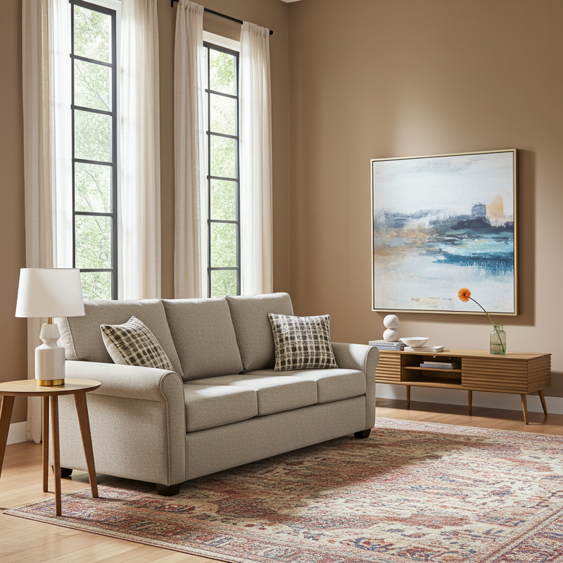 In Stock - Flash Fabric Sofa Granite