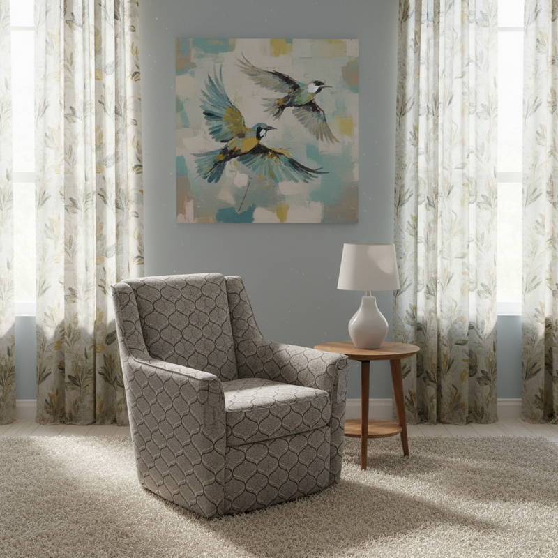 Clearance - Park Fabric Swivel Chair Greystone