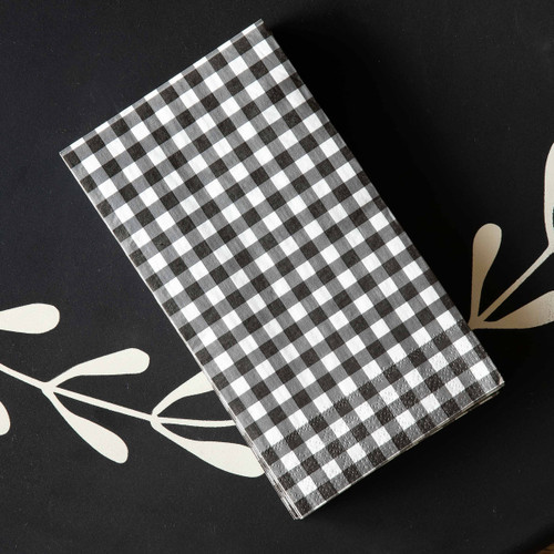 black gingham napkins