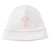 cross knit baptismal hat