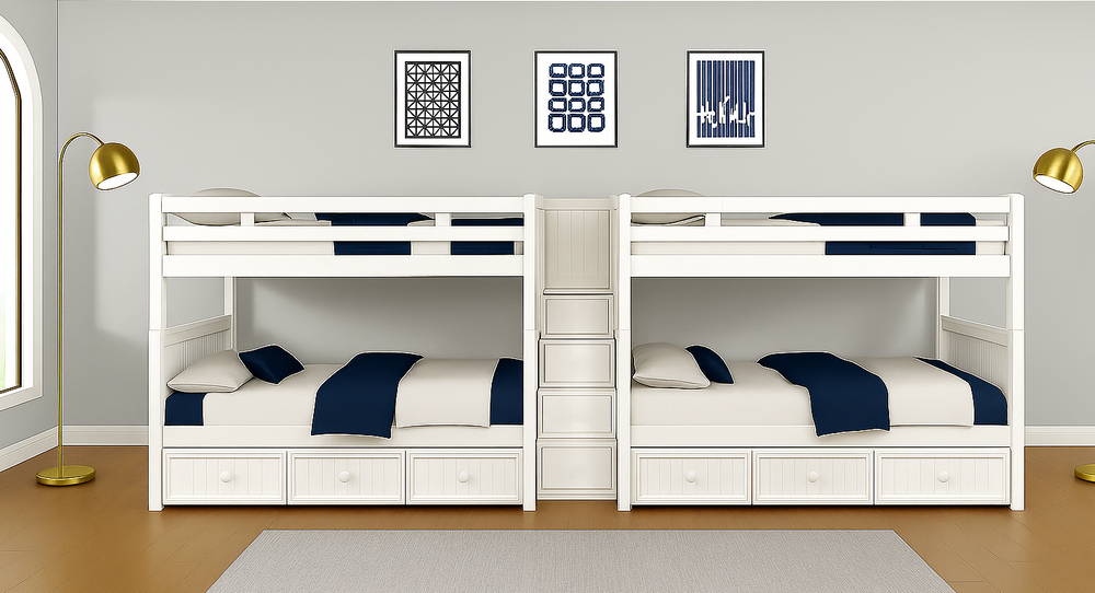 Quadruple Bunk Beds: The Ultimate Space-Saving Solution for Large Families and Vacation Homes