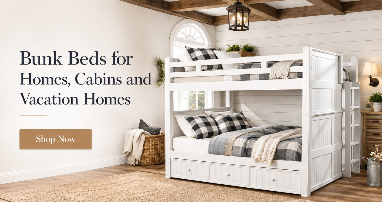 Dillon queen over queen bunk bed dual height in white
