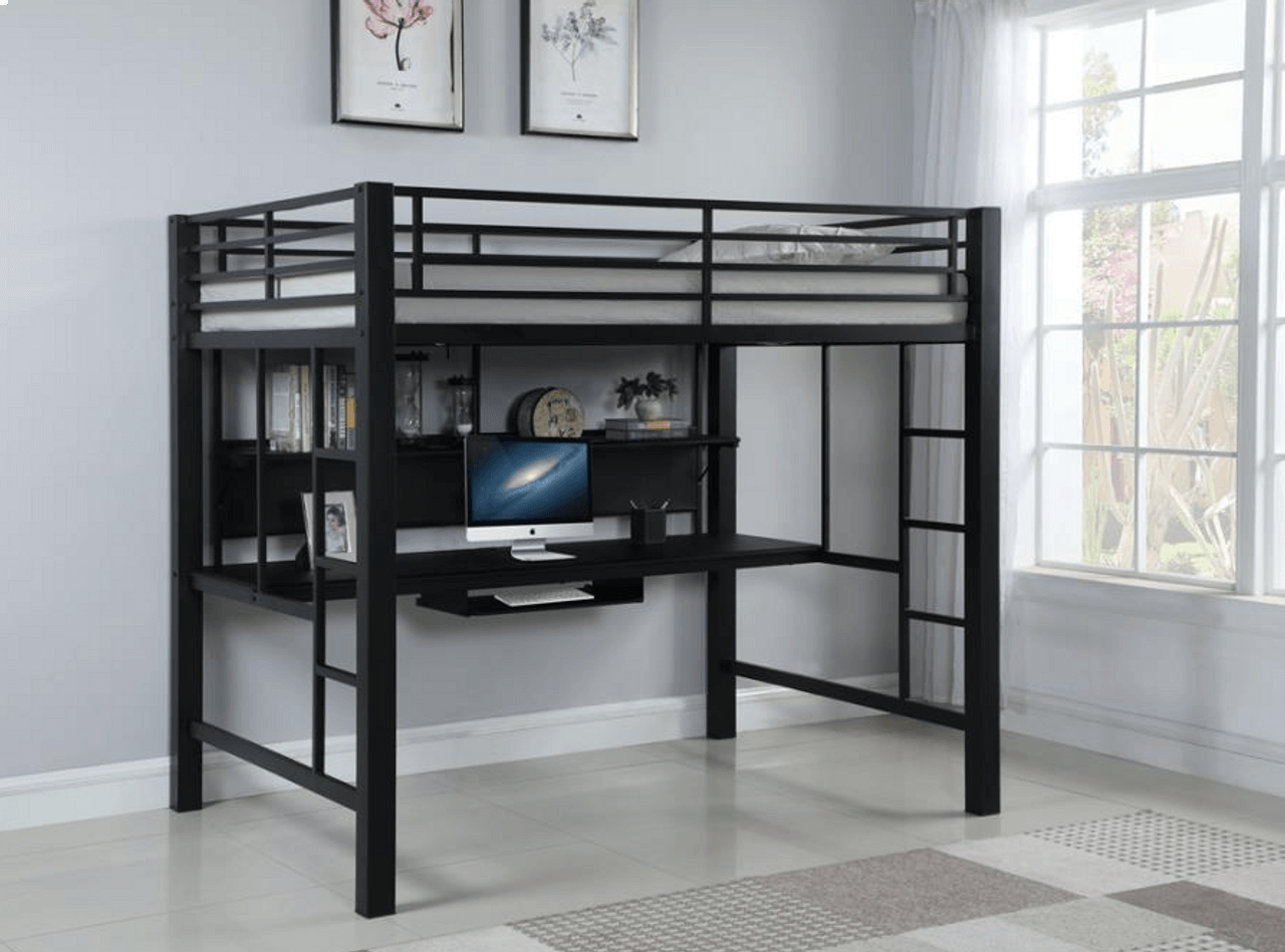 Adam Black Metal Tube Full Loft