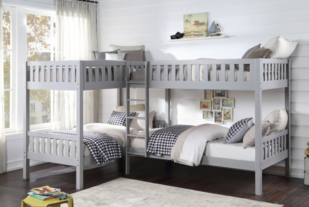 Glendale L Shaped 4 Person Twin Bunk Bed