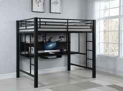Metal Loft Bed with Desk Metal Loft Bed with Desk
