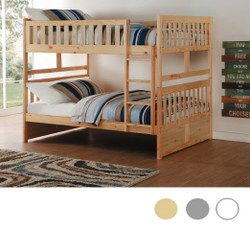 Charlton Wood Full Size Bunk Natural Pine Finish Charlton Wood Full Size Bunk Natural Pine Finish