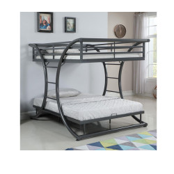 Full Over Full Bunk Bed in Gunmetal