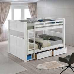 Dillon Queen Over Queen Bunk Bed With Trundle and a Vertical Ladder