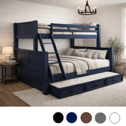Twin XL over XL Full Bunk in Navy Blue