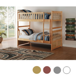  Charlton Mission Twin Bunk in Natural Pine Finish