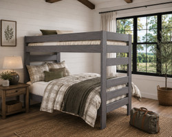Pine Valley charcoal walnut twin xl bunk bed